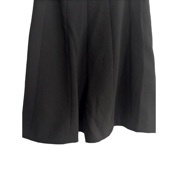 Zara XS Black Tailored Pleated High Waisted Wide Legged Shorts - Picture 11 of 12